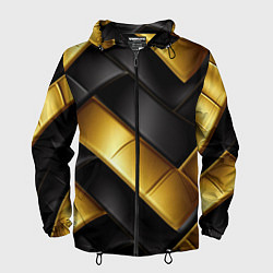 Ветровка с капюшоном мужская Gold black luxury, цвет: 3D-черный