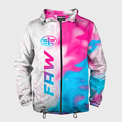 Мужская ветровка FAW neon gradient style: по-вертикали