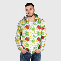 Ветровка с капюшоном мужская Cash, цвет: 3D-белый — фото 2