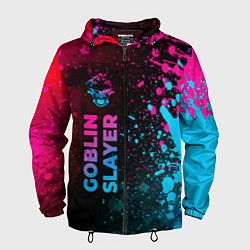 Ветровка с капюшоном мужская Goblin Slayer - neon gradient: по-вертикали, цвет: 3D-черный
