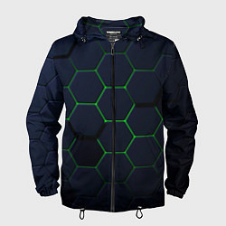 Мужская ветровка Honeycombs green