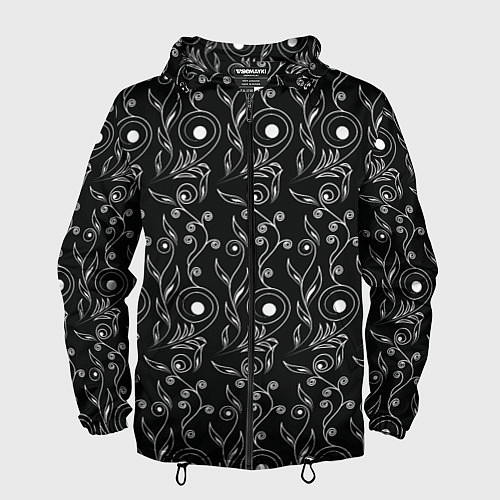 Мужская ветровка Black style pattern / 3D-Черный – фото 1