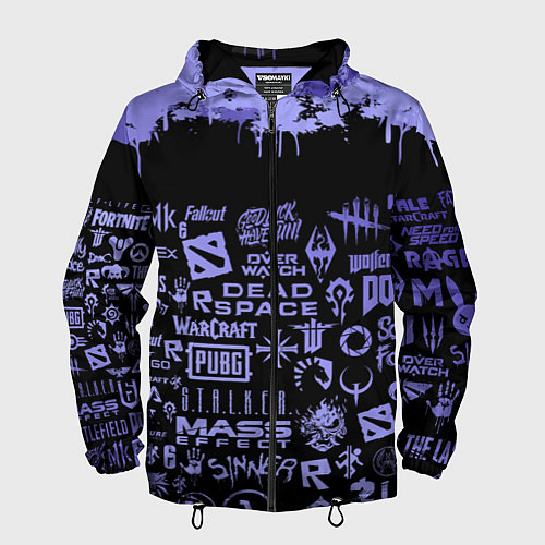 Мужская ветровка Games pattern / 3D-Черный – фото 1