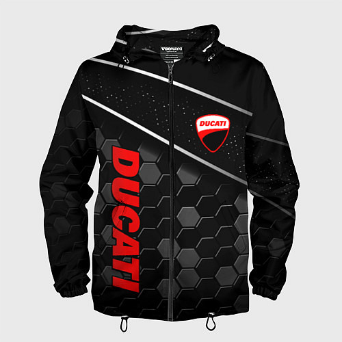 Мужская ветровка Ducati - технологическая броня / 3D-Черный – фото 1