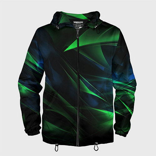 Мужская ветровка Dark green background / 3D-Черный – фото 1