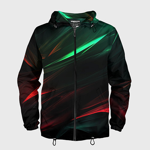 Мужская ветровка Dark red and green / 3D-Черный – фото 1