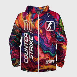 Ветровка с капюшоном мужская CS 2 hyper beast, цвет: 3D-белый