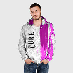 Ветровка с капюшоном мужская The Cure rock legends: по-вертикали, цвет: 3D-белый — фото 2