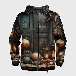 Ветровка с капюшоном мужская Витрина игрушечек, цвет: 3D-черный