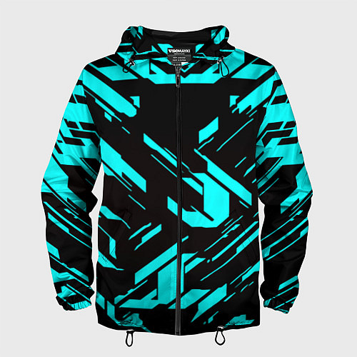 Мужская ветровка Айзек стиль неоновый броня / 3D-Черный – фото 1