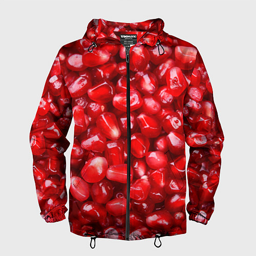 Мужская ветровка Спелые зёрна граната / 3D-Черный – фото 1