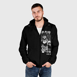 Ветровка с капюшоном мужская NoSolo Leveling, цвет: 3D-черный — фото 2