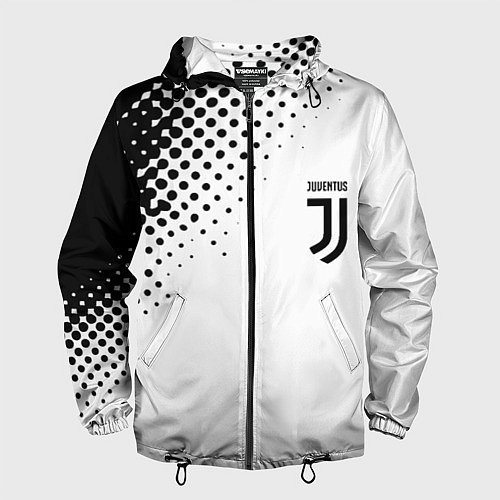 Мужская ветровка Juventus sport black geometry / 3D-Черный – фото 1