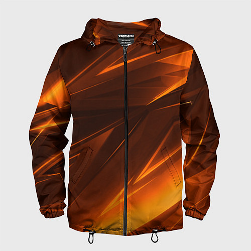 Мужская ветровка Geometry stripes orange / 3D-Черный – фото 1