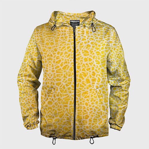 Мужская ветровка Дыня текстура / 3D-Черный – фото 1