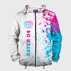 Мужская ветровка Bayer 04 neon gradient style по-вертикали