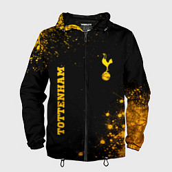 Ветровка с капюшоном мужская Tottenham - gold gradient вертикально, цвет: 3D-черный