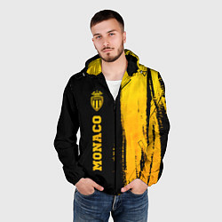 Ветровка с капюшоном мужская Monaco - gold gradient по-вертикали, цвет: 3D-черный — фото 2