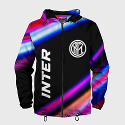 Ветровка с капюшоном мужская Inter speed game lights, цвет: 3D-черный
