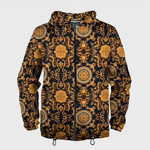 Мужская ветровка Золоте классические узоры паттерн из ткани / 3D-Черный – фото 1