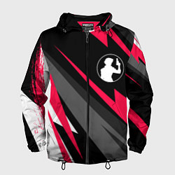 Ветровка с капюшоном мужская Cowboy Bebop electro lines, цвет: 3D-черный