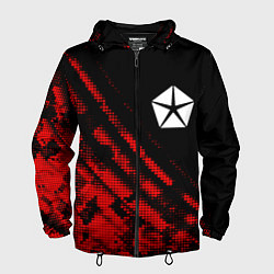 Ветровка с капюшоном мужская Jeep sport grunge, цвет: 3D-черный