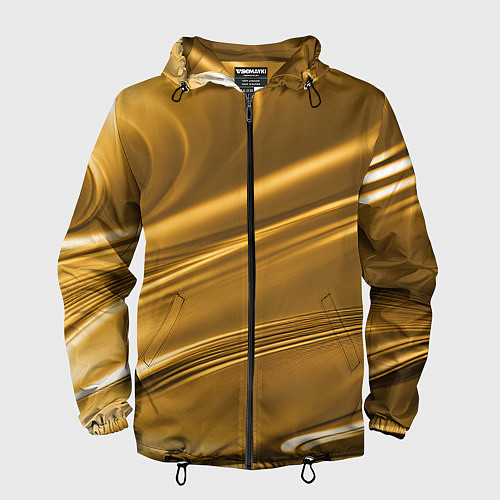 Мужская ветровка Золотой сплав абстрактная текстура / 3D-Черный – фото 1