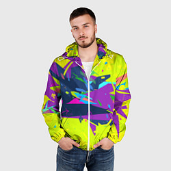 Ветровка с капюшоном мужская В стиле киберпанка, цвет: 3D-белый — фото 2
