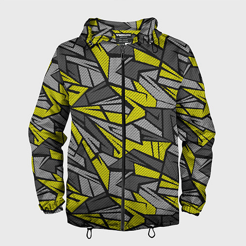 Мужская ветровка Абстрактный камуфляжный узор / 3D-Черный – фото 1