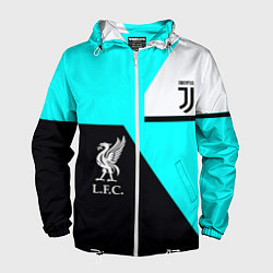 Мужская ветровка Juventus x Liverpool geometry