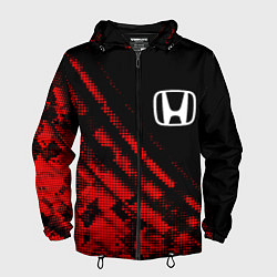 Ветровка с капюшоном мужская Honda sport grunge, цвет: 3D-черный