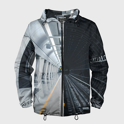 Мужская ветровка Метро Москвы / 3D-Черный – фото 1