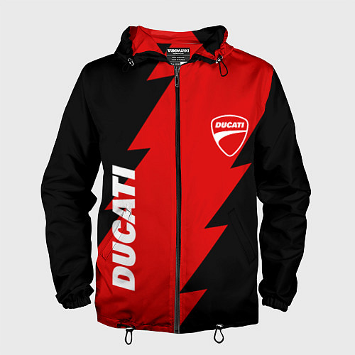 Мужская ветровка Ducati - logo / 3D-Черный – фото 1