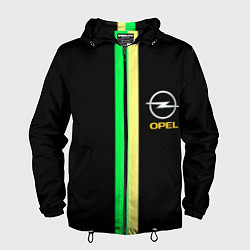 Ветровка с капюшоном мужская Opel line geometry, цвет: 3D-черный