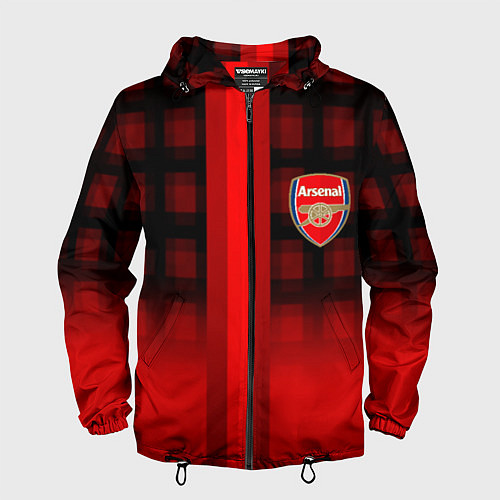 Мужская ветровка Arsenal fc sport geometry steel / 3D-Черный – фото 1