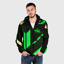 Ветровка с капюшоном мужская Dead by daylight geometry pattern, цвет: 3D-черный — фото 2