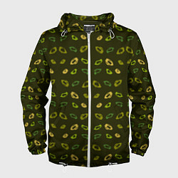 Мужская ветровка Абстрактные зелено - золотые кольца