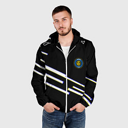 Ветровка с капюшоном мужская Inter line fc, цвет: 3D-белый — фото 2
