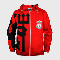 Ветровка с капюшоном мужская Liverpool fc sport steel, цвет: 3D-белый