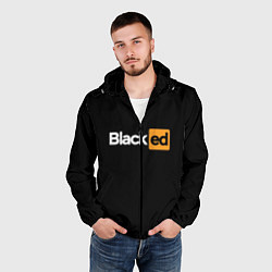 Ветровка с капюшоном мужская Blacked, цвет: 3D-черный — фото 2