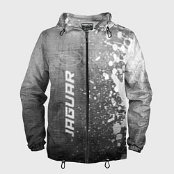 Ветровка с капюшоном мужская Jaguar - grey gradient по-вертикали, цвет: 3D-черный