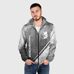 Ветровка с капюшоном мужская Danganronpa - grey gradient вертикально, цвет: 3D-черный — фото 2