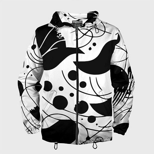 Мужская ветровка Fashion abstraction - ai art fantasy / 3D-Черный – фото 1