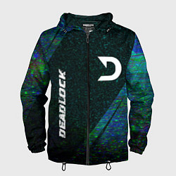 Ветровка с капюшоном мужская Deadlock glitch blue, цвет: 3D-черный