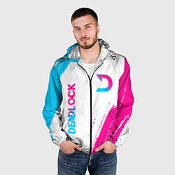 Ветровка с капюшоном мужская Deadlock neon gradient style вертикально, цвет: 3D-черный — фото 2