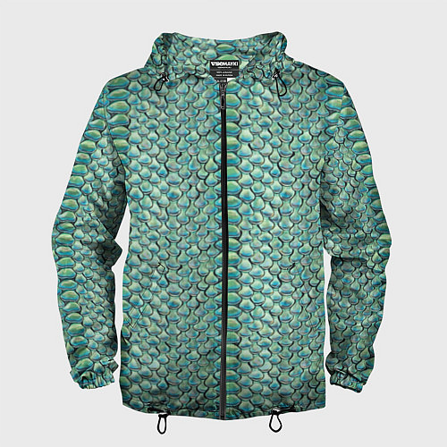 Мужская ветровка Змеиная кожа паттерн / 3D-Черный – фото 1