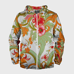 Мужская ветровка Яркий цветочный узор