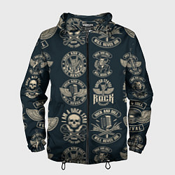 Ветровка с капюшоном мужская Я рок звезда, цвет: 3D-черный