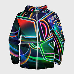 Мужская ветровка Неоновая психоделика геймер
