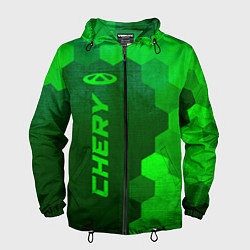 Мужская ветровка Chery - green gradient по-вертикали